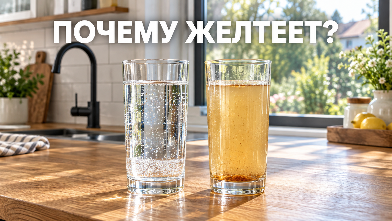 Прозрачная вода, которая к вечеру становится жёлтой