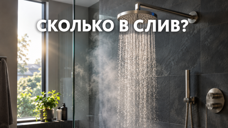 Что вода уносит в концентрат за один душ — считаем без паники